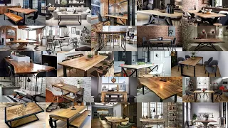 Столы в стиле лофт в интерьере Loft style tables in the interior Мебель своими руками DIY furniture