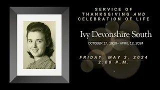 Ivy D. South Memorial Service