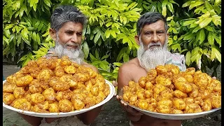 Spice Potatoes | 50 KG Potatoes Dry Curry | Aloo Dum | Tasty Village Food By Kids & Women