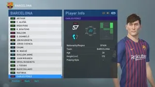 PES 2019 | All face of player in Barcelona | Con Vau Gaming