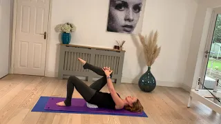 Stretch and Release Pilates Class with a towel