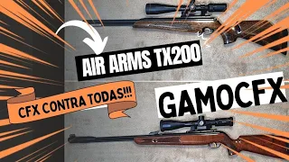 Duelo de carabinas: Gamo CFX Royal vs Air Arms TX200 - comparativo de precisão a 25 metros
