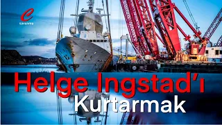 Norveç fırkateyni Helge Ingstad'in kurtarma   görüntüleri yayınlandı