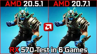 AMD Driver (20.5.1 vs 20.7.1) Test in 6 Games RX 570 in 2020