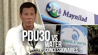 24 Oras: Duterte threatens water firms: I will arrest you
