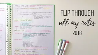 Flip Through All My Notes 2018 | How I Take Neat, Effective Notes