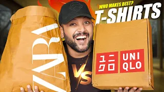 ZARA vs UNIQLO : Who makes best T-Shirts for Men 🔥 Summer T-Shirt Haul Review 2024 | ONE CHANCE