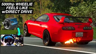 5000hp WHEELIE Feels Like w/DIRECT DRIVE T818 Thrustmaster Wheel w/TRAFFIC!!