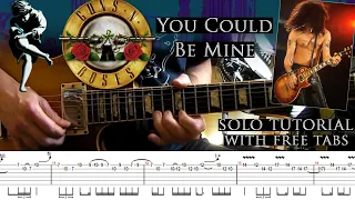 Guns N' Roses - You Could Be Mine guitar solo lesson (with tablatures and backing tracks)