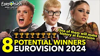 Eurovision ESC 2024 - 8 Potential Winners (With Comments: Pros & Cons)