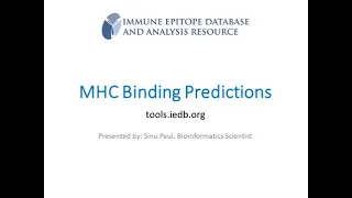 2019 User Workshop – 2.1 – MHC Binding Predictions