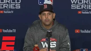 Red Sox manager Alex Cora not worried about starting pitcher for Game 4 vs Dodgers | MLB Sound