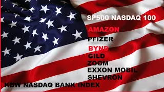 SP500, NASDAQ100  РТС, RUB/USD, нефть,KBW BANK INDEX, PFIZER, GILD, BYND, ZOOM, EXXON MOBIL,SHEVRON