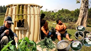 Organic Food, Sisnu and Misaha Bhat Cooking and Eating !! Bhaat Mukbang !! Survival Life in Nepal