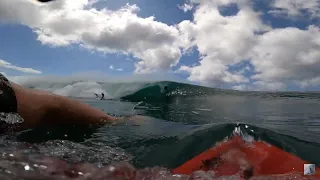 POV RAW SECOND REEF PIPELINE SESSION! CRAZY BEATDOWN! GOPRO