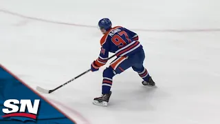 Oilers' Connor McDavid Forces Turnover And Goes Five-Hole For Short-Handed Goal