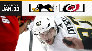 GAME RECAP: Penguins at Hurricanes (01.13.24) | Bryan Rust Earns Two Points