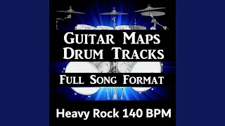 Heavy Rock Drum Track 140 BPM Drums for Bass Guitar
