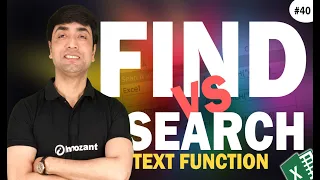 Find and Search Functions |Difference between find and Search in Excel