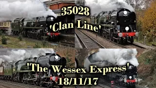 Clan Line At 75 MPH With The Wessex Express 18/11/17