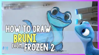 How to Draw BRUNI from Disney's Frozen 2