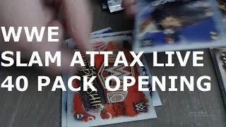 Over 350 cards! Massive 40 pack opening - Topp's WWE Slam Attax Live