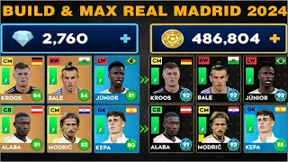 DLS 24 | Build & Max team Real Madrid 2024 với 400.000 vàng + hàng hiếm Neymar 86