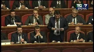 In diretta dal Senato, l'intervento integrale di Matteo Salvini: "I nemici dell'Europa sono gli ...