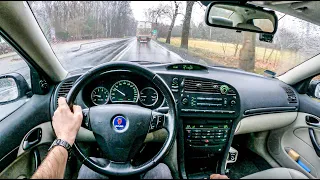 Saab 9-3 II SportSedan 2005 | POV Test Drive #642 Joe Black