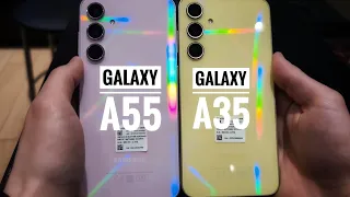 Распаковка SAMSUNG GALAXY A55 и GALAXY A35