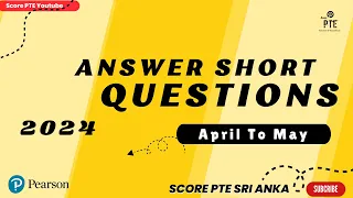 PTE Speaking Answer Short Questions with Answer |April To May | Score PTE Sinhala #ptesinhala