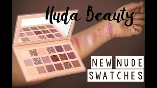 Huda Beauty New Nude Eyeshadow Palette SWATCHES