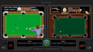 Side Pocket (Arcade vs Sega Genesis) Side by Side Comparison