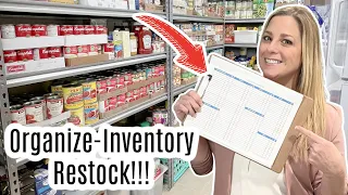 HUGE Pantry Stockpile Inventory, Restock & Organization!!