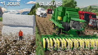 61 jours dans une Ferme à coton à 10.000.000€, voici ce qu'il s'est passé | Farming Simulator 22