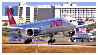 [4K 🎧 ATC INCLUDED] SWISS BOEING 777-3DE(ER) LAX ARRIVAL - PLANE SPOTTING - SEPTEMBER 2019