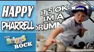Happy Pharrell Williams Drum Cover See Briggs Rock Remix