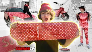 My Entire Supreme Collection of Videos! Custom Sneakers and Car Wrap CRAZY