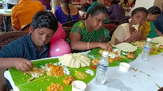 engagement treat South Indian special lunch ful veg meals my family eating show