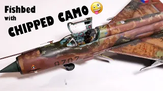 MADHOUSE or How to Build CHIPPED CAMO Mig - 21MF ,,Fishbedʺ || Eduard 1/48 || Scale Model Aircraft