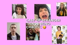 stranger things cast being chaotic for almost 2 mins😉😉