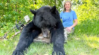 Once in a lifetime MONSTER BLACK BEAR with her BOW!!