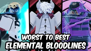 EVERY Elemental Bloodline RANKED From WORST To BEST | Shindo Life Bloodline Tier List