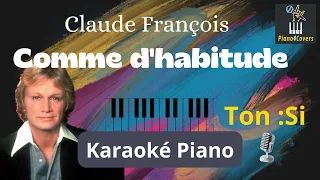 Comme D'habitude - Claude François (Piano Karaoke ton: Si )