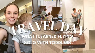 Flying SOLO Pregnant with 2 TODDLERS! Travel Day Vlog + Story time & What I Learned