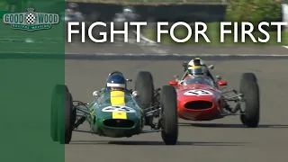 Ferrari and Lotus's exhilarating battle for 1st at Revival