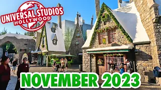 Universal Studios Hollywood - November 2023 Walkthrough: Wizarding Christmas Updates [4K POV]