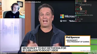 xQc Reacts to 'Microsoft to Buy Bethesda for $7.5 Billion to Boost Xbox'
