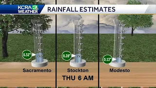 Northern California rainfall estimates and Sierra travel outlook for Wednesday, Thursday