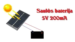 Saulės baterija 5V 200mA iš AliExpress - ar verta?